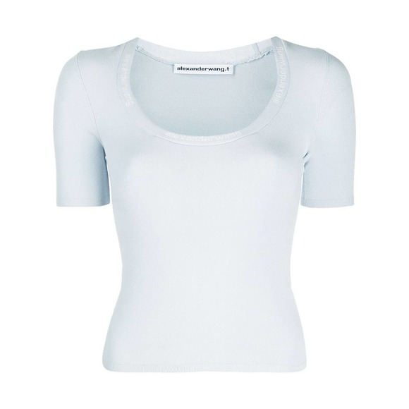 ALEXANDER WANG Logo Bodycon Tee Size Small New with Tags - Picture 5 of 11